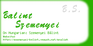 balint szemenyei business card