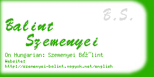 balint szemenyei business card